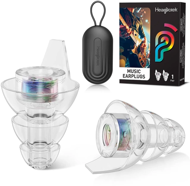 Main image of Hi-Fi Spirit Concert Ear Plugs, High Fidelity Silicone Music Earplugs for Concerts, Noise Reduction, Hearing Protection, Motorcycle, Musicians, Rave, Dj, Tinnitus Relief (Medium Size)
