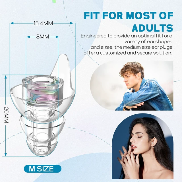 Alt view image 5 of 7 - Hi-Fi Spirit Concert Ear Plugs, High Fidelity Silicone Music Earplugs for Concerts, Noise Reduction, Hearing Protection, Motorcycle, Musicians, Rave, Dj, Tinnitus Relief (Medium Size)