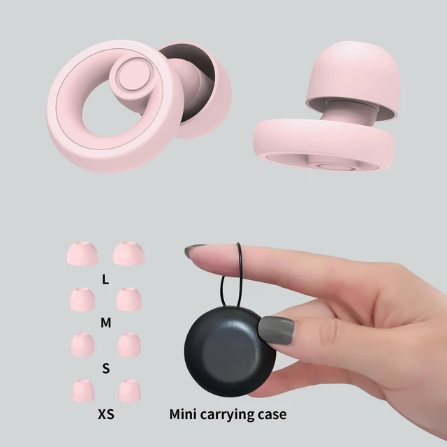Alt view image 5 of 6 - Ear Plugs for Noise Cancelling Ear Protection EarPlugs for Sleep,Concerts,Work,Study,8 Size Eartips with Small Box,Perfect -30dB Silicone Earplugs for Noise Reduction