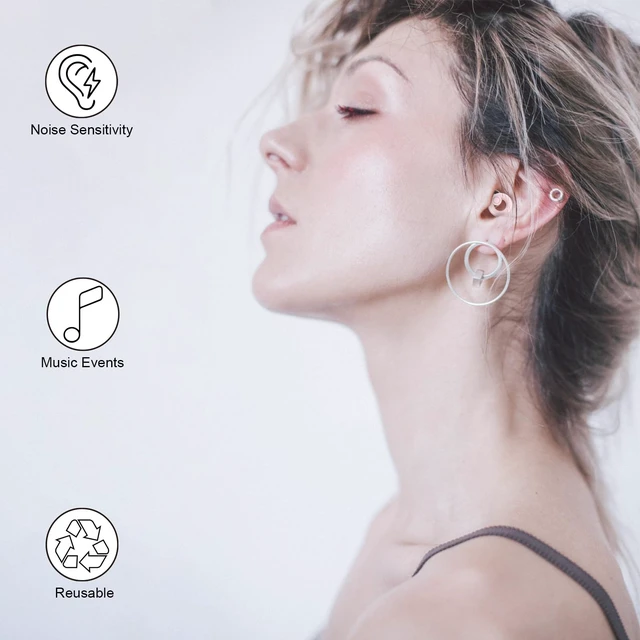 Alt view image 6 of 6 - Ear Plugs for Noise Cancelling Ear Protection EarPlugs for Sleep,Concerts,Work,Study,8 Size Eartips with Small Box,Perfect -30dB Silicone Earplugs for Noise Reduction