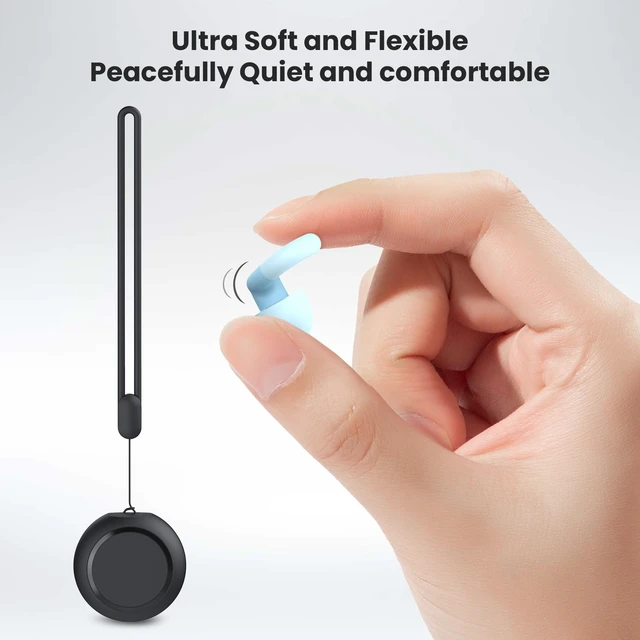 Alt view image 5 of 7 - Earplugs for Sleeping,Noise Reduction Soft Silicone Ear Plugs with 7 Pairs Ear Tips&One Connection Cord,Hearing Protection Reusable Earplugs for Sleeping,Concert, Work&Sound Reduction 25dB-30db