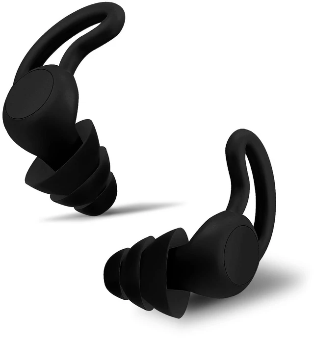 Main image of Noise Reduction Ear Plugs, NRR 50dB Ultra Comfortable Silicone Reusable Ear Plugs for Sleeping, Snoring, Studying, Concerts, Noise Cancelling and Hearing Protection Black