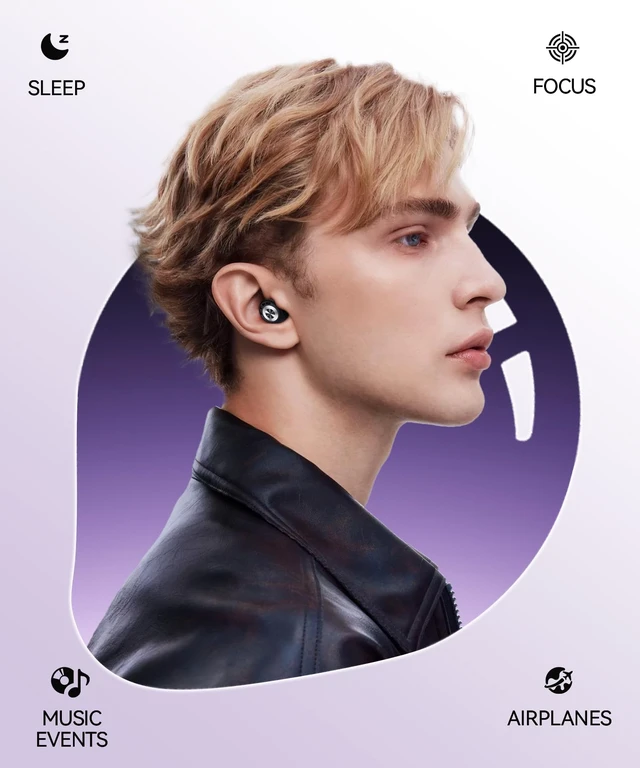 Alt view image 6 of 7 - Ear Plugs for Sleeping 50dB Earplugs Noise Cancelling Ear Plugs for Noise Reduction Concerts Soft Reusable Silicone Earplugs for Snoring Side Sleepers Shooting Airplanes with 7 Eartips Case