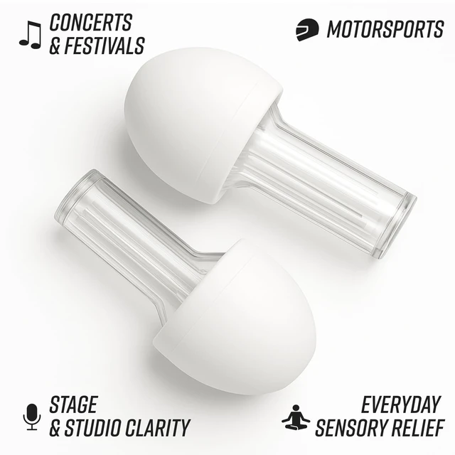 Alt view image 6 of 7 - High Fidelity Concert Ear Plugs Reusable Noise Reducing Ear Plugs for Concerts, Musicians, Raves, and Live Events Comfortable Hearing Protection for Loud Environments