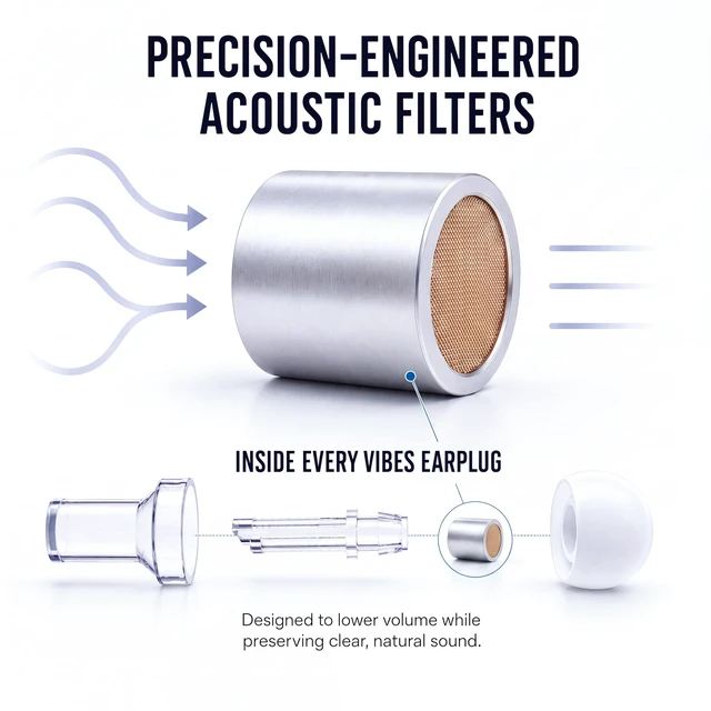 Alt view image 7 of 7 - High Fidelity Concert Ear Plugs Reusable Noise Reducing Ear Plugs for Concerts, Musicians, Raves, and Live Events Comfortable Hearing Protection for Loud Environments