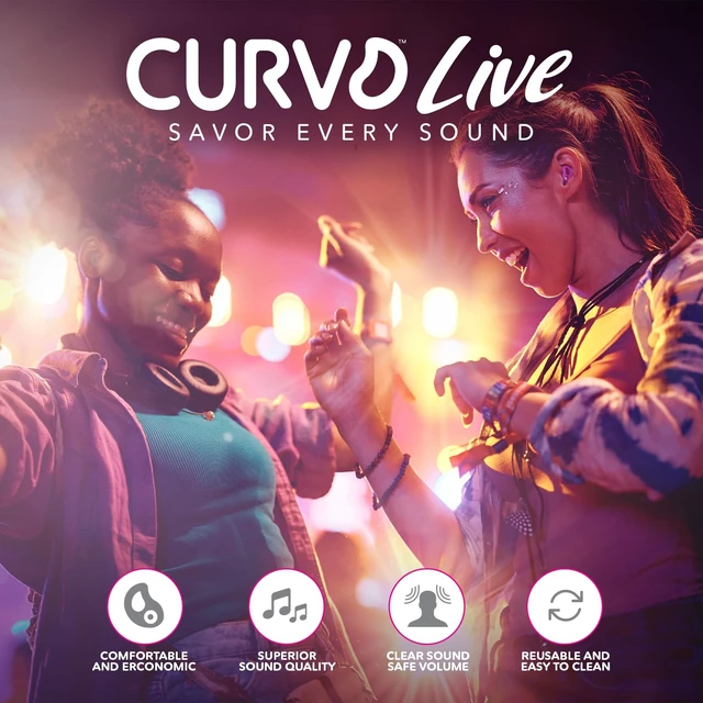 Alt view image 3 of 7 - Live Stylish High-Fidelity Concert Earplugs, Festivals & Live Events 19 dB Noise Reduction, 5 Tip Sizes & Carry Case