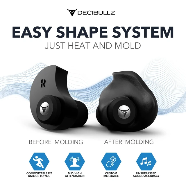 Alt view image 3 of 7 - Professional Moldable Earplugs, Noise Cancelling Earplugs, Concert Ear Plugs, Perfect for Musicians, Recording Artists, DJ's, and Festivals
