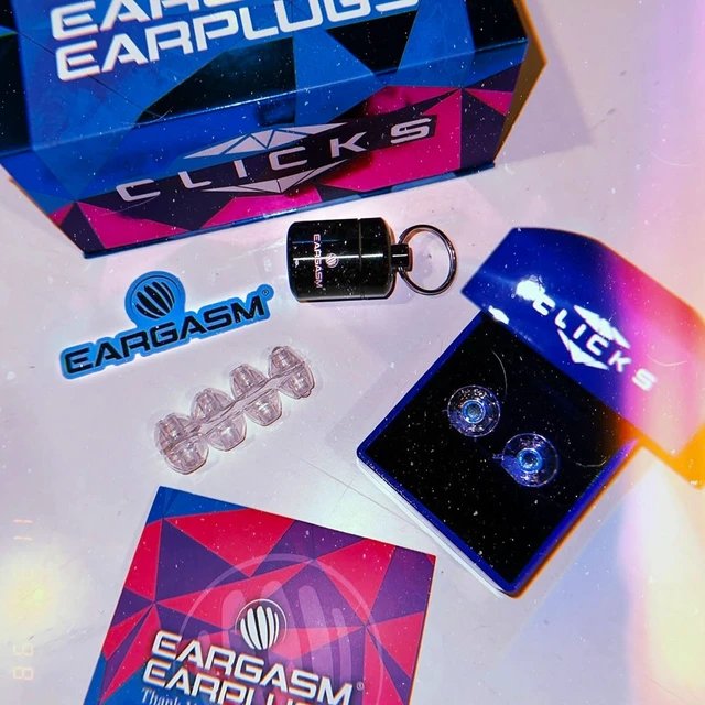 Alt view image 7 of 7 - Clicks Earplugs - Reusable Noise Reduction Ear-Plugs with Customizable Gemstone Faceplates - Hearing Protection for Noise Sensitivity at Live Concerts, Motorcycles, Sports Events, Festivals