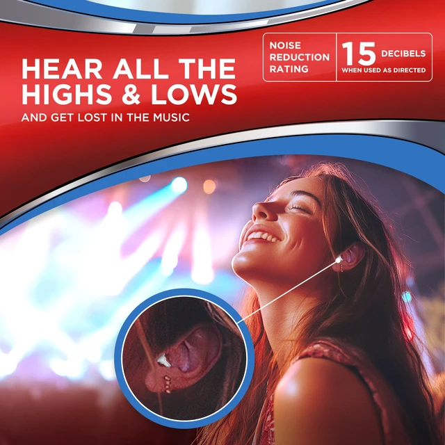 Alt view image 3 of 7 - High Fidelity Musician Ear Plugs Ultimate In Comfortable And Hearing Protection Professional Musicians Earplugs Noise Cancelling Earplugs For Concerts Motorcyclists Loud Events (1 Pair)
