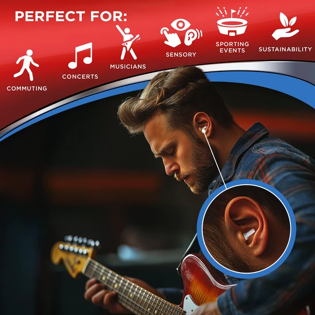 Alt view image 5 of 7 - High Fidelity Musician Ear Plugs Ultimate In Comfortable And Hearing Protection Professional Musicians Earplugs Noise Cancelling Earplugs For Concerts Motorcyclists Loud Events (1 Pair)
