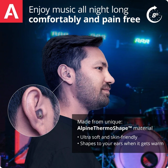 Alt view image 2 of 7 - MusicSafe Pro | High Fidelity Ear Plugs for Musicians | Ear protection for concert, party, & music | 3 Interchangeable Premium Filter Sets: 16, 19 & 22 dB SNR | Black