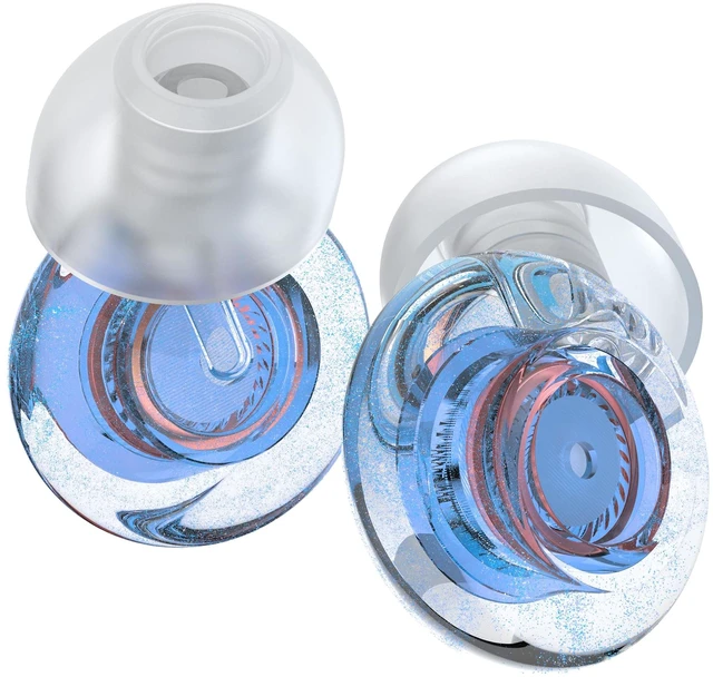 Main image of Ear Plugs for Concerts, 2 Pack High Fidelity Ear Plugs, Reusable Silicone Earplugs for Concert, Rave, Work, Musicians, 5 Pair Ear Tips, 18-25 dB Concert Ear Plugs for Noise Cancelling(Blue)