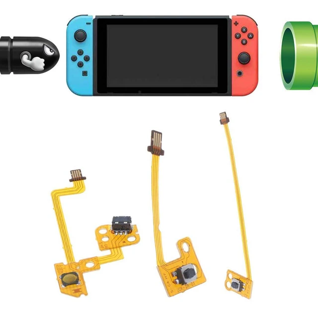 Alt view image 2 of 6 - 2 Pcs L Button Key Ribbon Flex Cable Replacement Part for Nintendo Switch Joy-Con Controller Buttons Cable GAI
