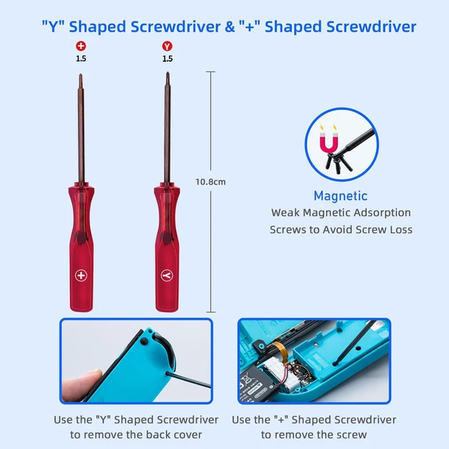 Alt view image 4 of 7 - Replacement Analog Joystick for Nintendo Switch, Switch OLED, Switch Lite, Joystick Repair Kit with Tools,+&Y-Screwdriver, Pry Tool, Tweezer Kit Fix Joy-Con Drift - White