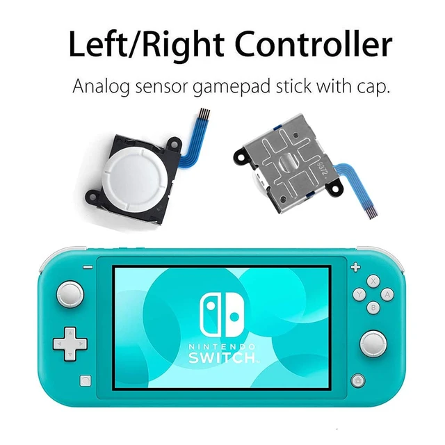 Alt view image 3 of 5 - 3D Replacement Joystick Analog Thumb Stick for Switch Lite - Include Tri-Wing, Cross Screwdriver, Pry Tools + 4 Thumbstick Caps, Switch Lite Drift Repair Tool Kit