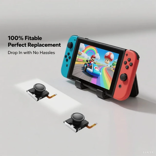 Alt view image 3 of 5 - Lite Joystick replacement for Switch Lite, controller grip Joystick For Switch LCD/OLED Joy Con & Switch Lite Analog Stick Part Repair Kit Accessories Y1.5 / +1.5 Screwdriver and Color Stick Caps