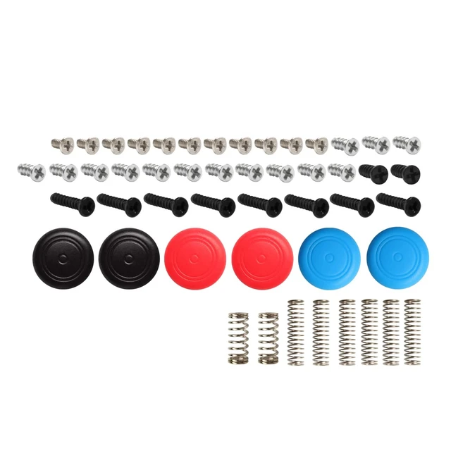 Alt view image 4 of 5 - 4 Pack Joystick Analog Thumb Stick for Nintendo Switch Joy Con Controller Joycon Repair Kit with Flex Cable Screws Springs Thumbstick Grips Repair Tools