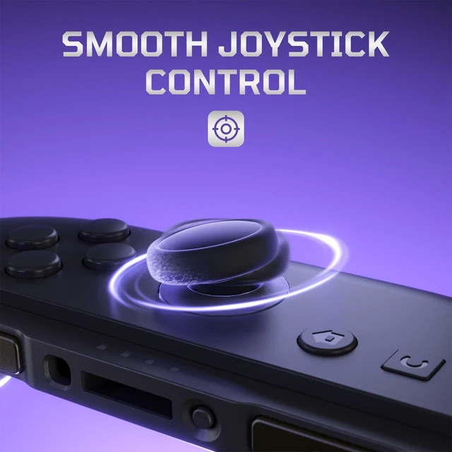 Alt view image 7 of 7 - Replacement 3D Joystick & Thumb Grips & Side Rail Shell Buttons for Nintendo Switch 2 JoyCon, Console Rail Stickers Controller Left Right Analog Stick Thumbsticks Caps for Switch 2 - Black