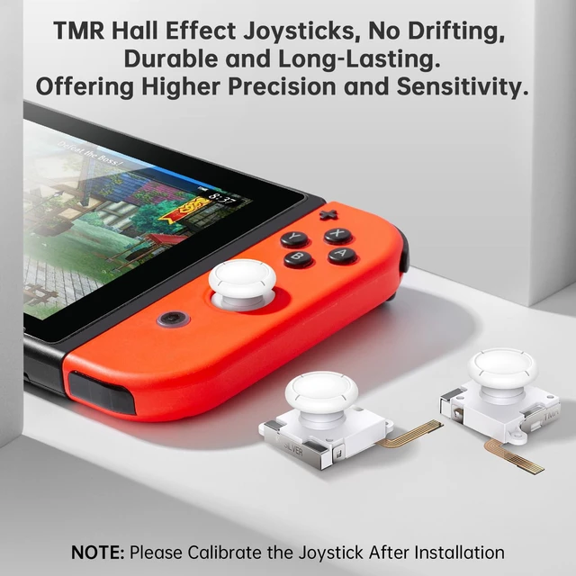 Alt view image 2 of 7 - TMR Hall Effect Joystick Replacement for JoyCon (2pcs Single)-White | For Switch/OLED/Lite JoyCon, Precision TMR Technology, Anti-Drift Performance, Low Power Design, Replacement Analog Thumb
