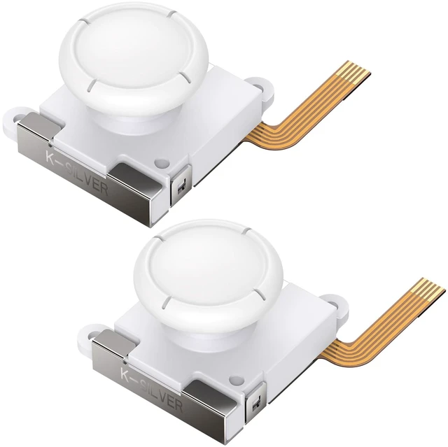 Main image of TMR Hall Effect Joystick Replacement for JoyCon (2pcs Single)-White | For Switch/OLED/Lite JoyCon, Precision TMR Technology, Anti-Drift Performance, Low Power Design, Replacement Analog Thumb
