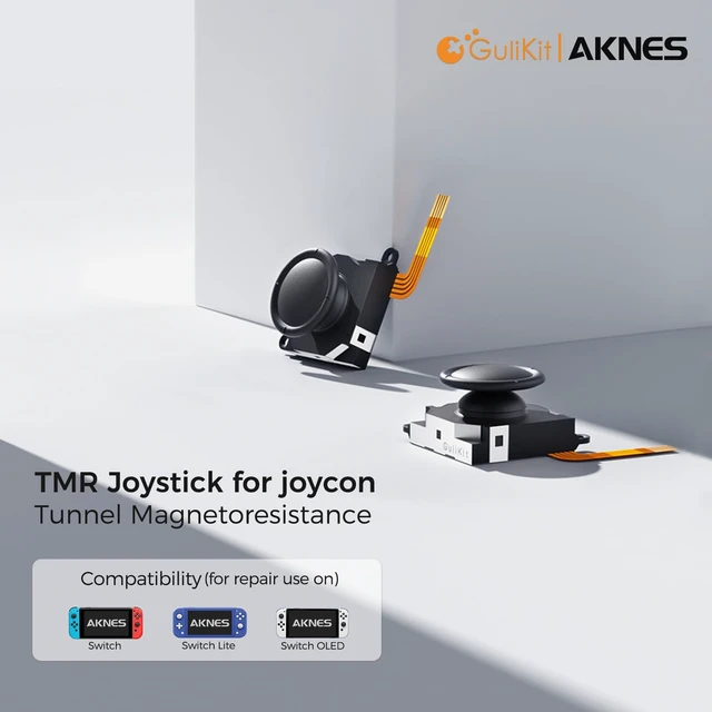 Alt view image 2 of 7 - |GuliKit TMR Hall Joystick for Switch LCD, Switch OLED/Lite JoyCon | Anti-Drift Joystick Replacement, Thumb Sticks Repair Kit Accessories, 4 Multiple Color Stick Caps, ABXY Direction Keys