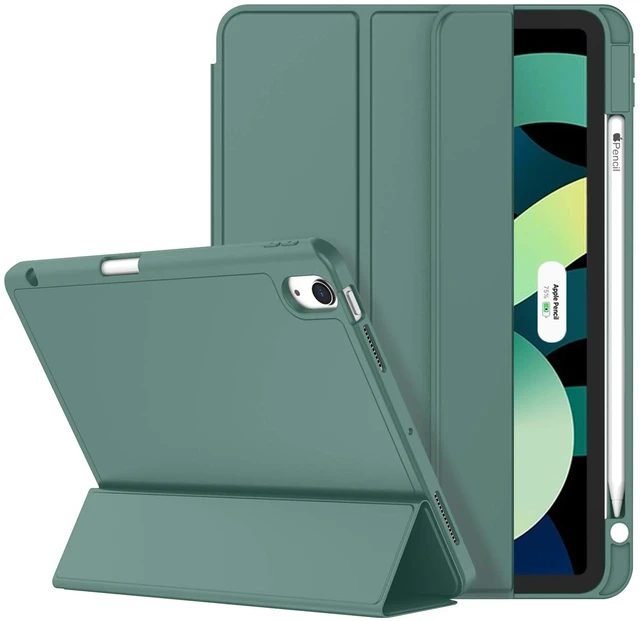 Main image of iPad Air 11 Inch Case M4 2026/ M3 (2025)/ M2 (2024), iPad Air 5th (2022)/ 4th Generation (2020) 10.9 Inch - Smart Cover with Pencil Holder and Soft TPU Back, Auto Wake/Sleep(New Midnight Green)