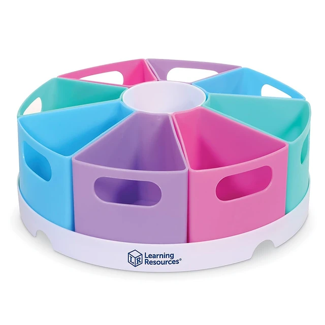 Alt view image 4 of 7 - Create-a-Space Storage Center, Pastel | Rotating Caddy Organizer for Kids, Art Supply Organizers for Markers, Pens and Pencils, Classroom Table Caddy for Teachers