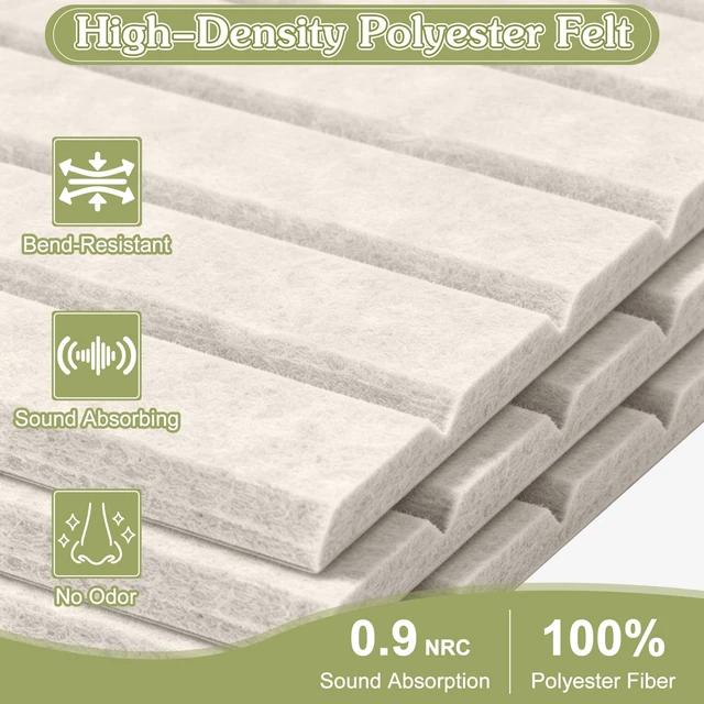 Alt view image 6 of 7 - Large Felt Bulletin Board 48" x 36" Cork Board Alternative for Walls | 12 PCS Felt Pin Board with 70 Adhesive Tabs, 40 Push Pins, Cork Boards for Office Home, School Classroom Wall Decor (Oatmeal)