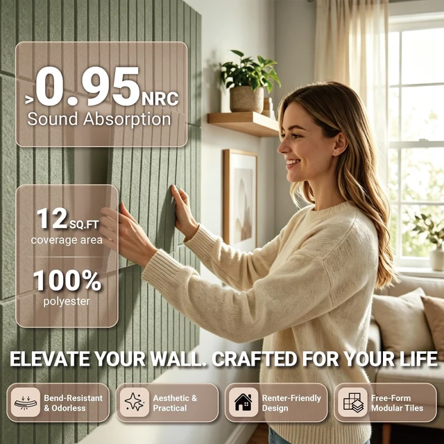 Alt view image 2 of 7 - 48" x 36" Large Felt Bulletin Cork Board 12PCS 60 Adhesives 50 Pushpins | Bulletin Board Pin Board, Sound Damping NRC0.95 Damage-Free Mounting, Dorm Essential Home & Officice Wall Decor, Light Green
