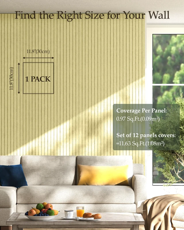Alt view image 6 of 7 - Large Felt Bulletin Board 48" x 24", Butter Yellow | 8 Pack Felt Tiles, 40 Adhesive Tabs, Cork Board Alternative for Walls, Push Pin Board for Home Office Decor