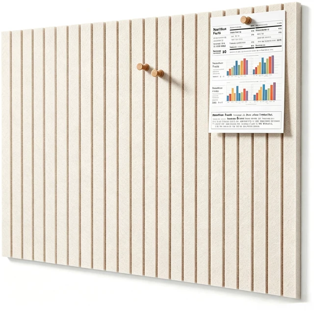 Main image of Felt Bulletin Board 36"x24"6 Pack Cork Boards for Walls, Light Tan | Includes Removable Adhesive Tabs & Push Pins, Felt Wall Tiles for Dorm, School, Home and Office Decor, Cork Board Alternative