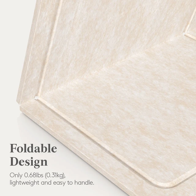 Alt view image 7 of 7 - Cork Board Alternative, Self-Adhesive Bulletin Board, 22.4"x 14.8" | Message Board with 20 Pushpins, Foldable Decorative Felt Pin Board for Office Wall Decor, Room Decor, Oatmeal