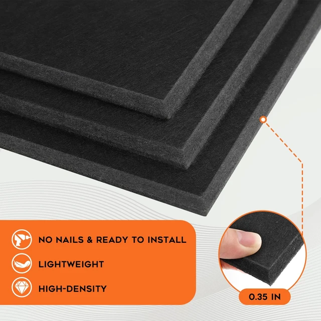 Alt view image 4 of 7 - Felt Bulletin Board 36x24 in, 6-Pack Self-Adhesive Felt Wall Tiles | Cork Boards for Walls Alternative with 35 Push Pins & 40 Adhesive Tabs,Large Pin Boards for Office, Home & Classroom Decor