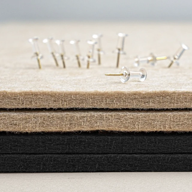 Alt view image 6 of 7 - Felt Bulletin Board 24x18 inches, Decorative Pin Board for Home & Office | Cork Board Alternative for Wall with Push Pins, Display Mood Board for Photos, Notes & Reminders