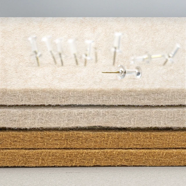 Alt view image 5 of 7 - Felt Bulletin Board 24x18 inches, Decorative Pin Board for Home & Office | Cork Board Alternative for Wall with Push Pins, Display Mood Board for Photos, Notes & Reminders