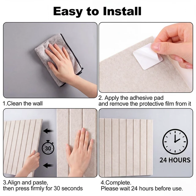 Alt view image 4 of 7 - Large Cork Board 36" x 24", 6-Pack Felt Bulletin Board, Pin Boards | Includes Pushpins & 40 Removable Adhesive Tabs, High-Density, Notice Boards for Walls Office School Home Decor - Oatmeal