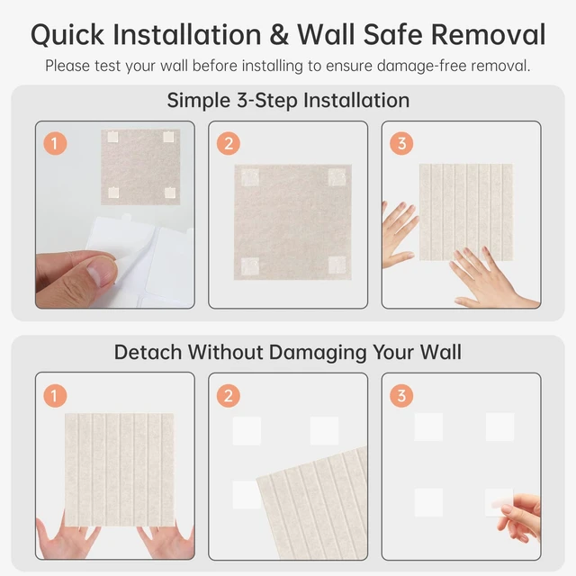 Alt view image 4 of 7 - Felt Bulletin Board, 48"X 36" Felt Board for Wall, 12 Pack Felt Wall Tiles, with 70 Adhesive Tabs, Large Felt Bulletin Board Tiles, Cork Board for Room Office Decor, Classroom Pin Board (Oatmeal)
