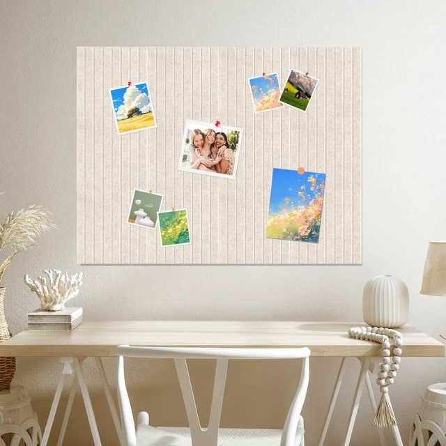 Alt view image 7 of 7 - Felt Bulletin Board, 48"X 36" Felt Board for Wall, 12 Pack Felt Wall Tiles, with 70 Adhesive Tabs, Large Felt Bulletin Board Tiles, Cork Board for Room Office Decor, Classroom Pin Board (Oatmeal)