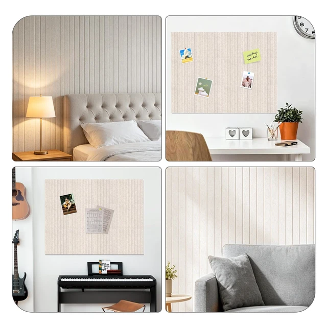 Alt view image 6 of 7 - Felt Bulletin Board, 48"X 36" Felt Board for Wall, 12 Pack Felt Wall Tiles, with 70 Adhesive Tabs, Large Felt Bulletin Board Tiles, Cork Board for Room Office Decor, Classroom Pin Board (Oatmeal)