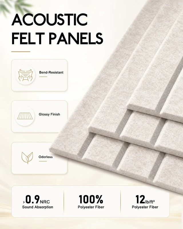 Alt view image 5 of 7 - Large Felt Bulletin Board 48" x 36", 12 Pack Cork Boards for Walls with 30 Pushpins, 80 Adhesive Tabs, Cork Board Alternative for Home Office Classroom Decor (Oatmeal)