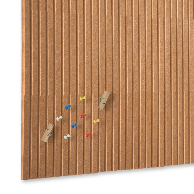Alt view image 4 of 6 - 47" x 35" Large Felt Bulletin Board, Longan Yellow | 12 Pcs Self-Adhesive Cork Board Alternative, Pin Boards for Wall Decor, Home, Office, Classroom,Dorm