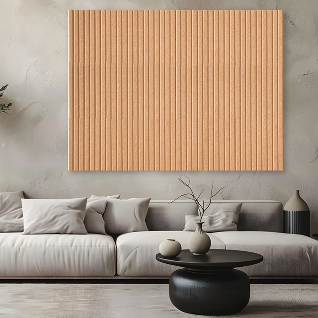 Alt view image 5 of 6 - 47" x 35" Large Felt Bulletin Board, Longan Yellow | 12 Pcs Self-Adhesive Cork Board Alternative, Pin Boards for Wall Decor, Home, Office, Classroom,Dorm