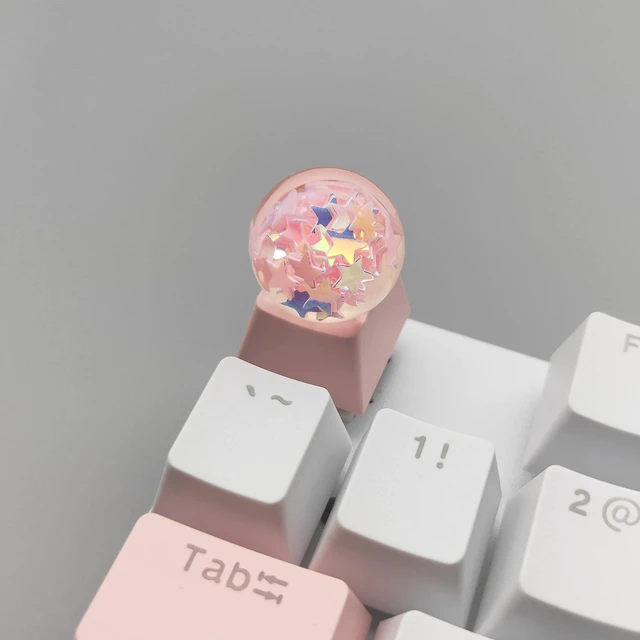Alt view image 3 of 7 - Crystal Ball Keycap Esc keycaps DIY Personality Custom Keycap Replacement Bottom Keycaps Gift for Cherry Mx Switch