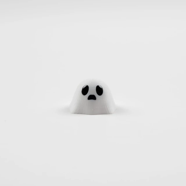 Alt view image 4 of 7 - UltraEquip Artisan Keycaps - Cute Ghost Resin Keycaps Custom Escape Handmade Keycap for Mechanical Keyboard Key Cap (Poor Ghost_01, Opaque)