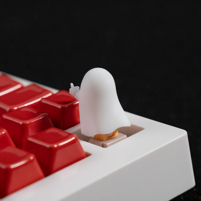 Alt view image 5 of 7 - Artisan Keycaps - Cute Ghost Resin Keycap 1U Replacement | Handmade Resin, Cute Ghost Design, 1U for ESC Key, MX Switch Compatible