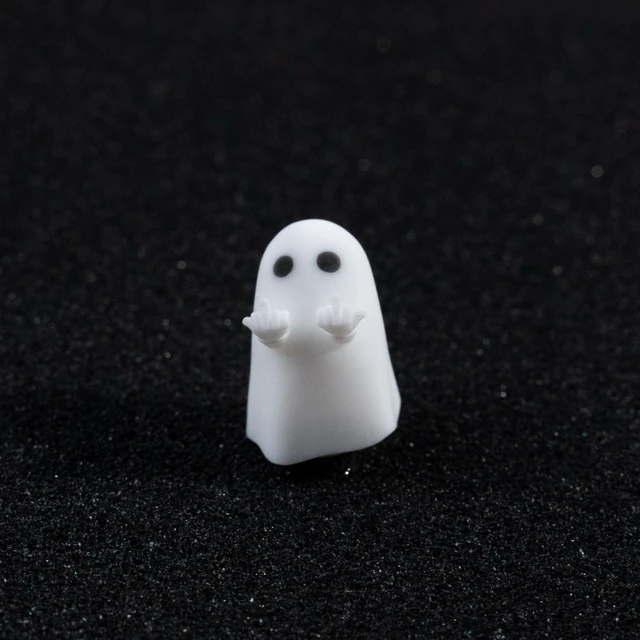 Alt view image 6 of 7 - Artisan Keycaps - Cute Ghost Resin Keycap 1U Replacement | Handmade Resin, Cute Ghost Design, 1U for ESC Key, MX Switch Compatible