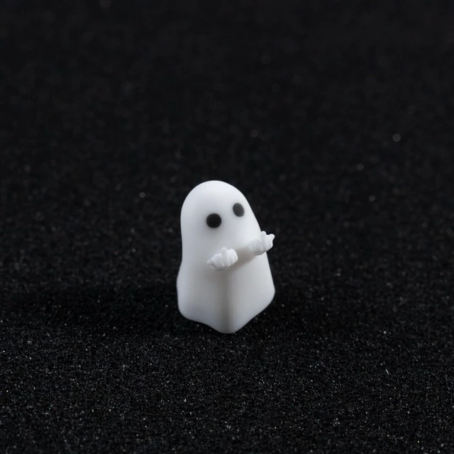 Alt view image 7 of 7 - Artisan Keycaps - Cute Ghost Resin Keycap 1U Replacement | Handmade Resin, Cute Ghost Design, 1U for ESC Key, MX Switch Compatible