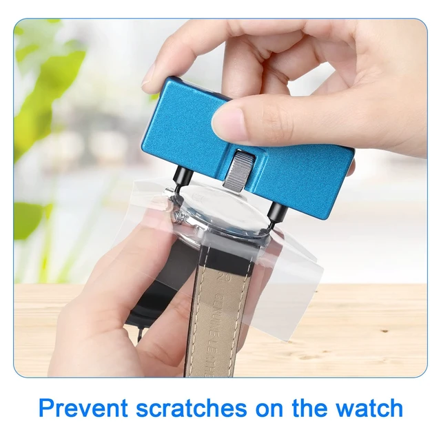 Alt view image 2 of 7 - Watch Battery Replacement Kit, Watch Back Remover for Rotate Open Watch Cover, Watch Opening Tool, Watch Strap Removal, Watch Case Opener with Anti-scratch film, Spring Bar, Instruction Manual