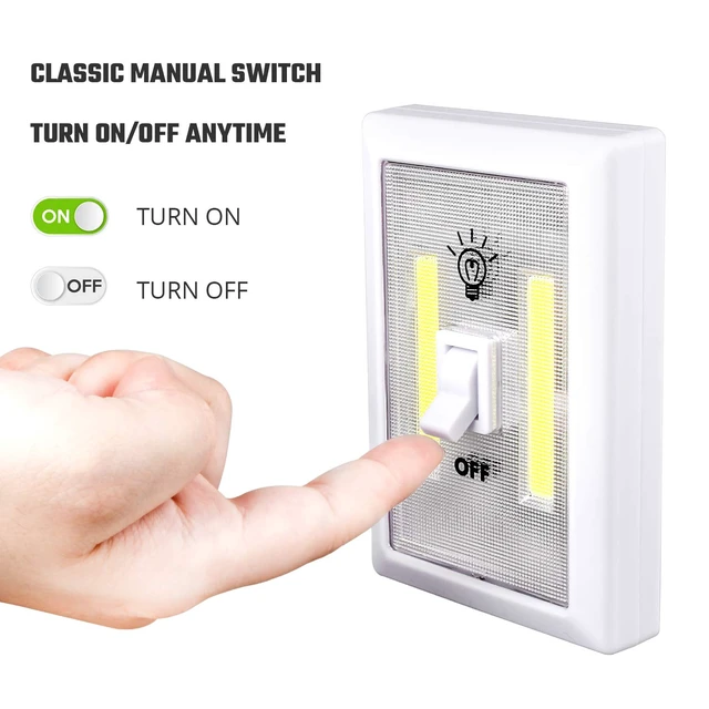 Alt view image 3 of 7 - Closet Light,Battery Operated Tap Light,Bright Switch Light4 Pack | Stick On Light Wall Mount Under Cabinet Lighting, Push Night Light for Cupboard, Shed, Basements