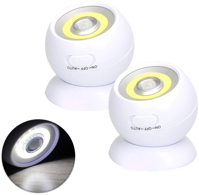 Main image of Motion Sensor Light Battery Powered Wall Light Battery Operated Motion Spotlight Waterproof Indoor/Outdoor LED Motion Lights for Garage Porch Stair Ceiling Gate(2 Pack)